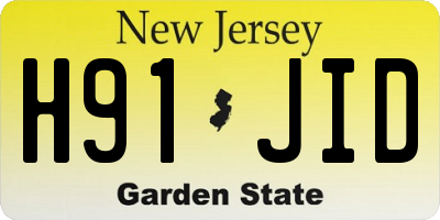 NJ license plate H91JID