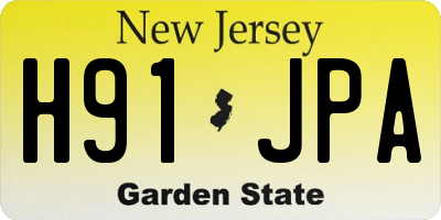 NJ license plate H91JPA