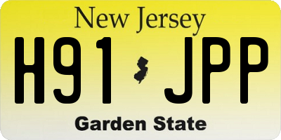 NJ license plate H91JPP