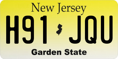 NJ license plate H91JQU