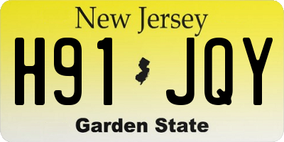 NJ license plate H91JQY