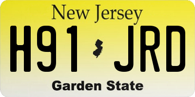 NJ license plate H91JRD