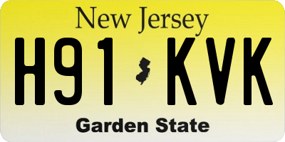 NJ license plate H91KVK