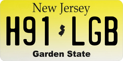 NJ license plate H91LGB