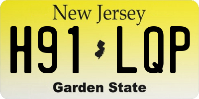 NJ license plate H91LQP