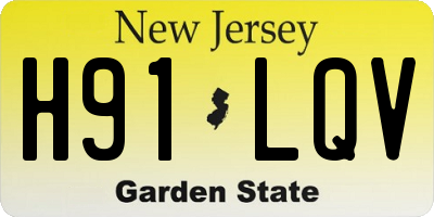 NJ license plate H91LQV