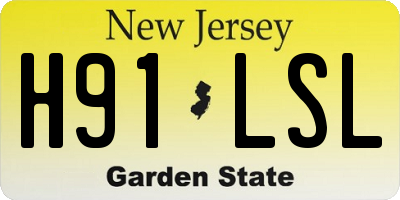 NJ license plate H91LSL