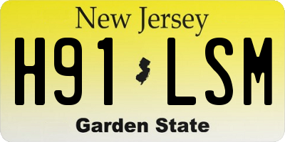 NJ license plate H91LSM