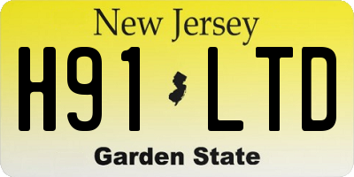 NJ license plate H91LTD