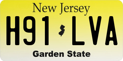 NJ license plate H91LVA