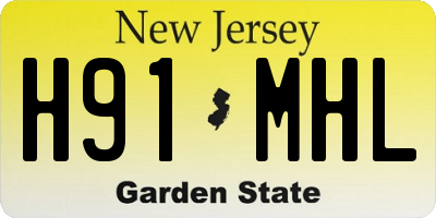 NJ license plate H91MHL