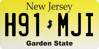 NJ license plate H91MJI