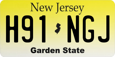 NJ license plate H91NGJ
