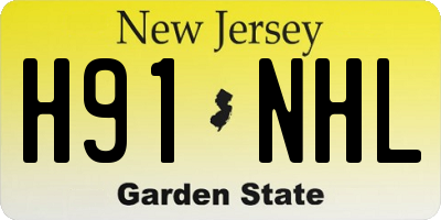 NJ license plate H91NHL