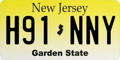 NJ license plate H91NNY