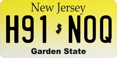 NJ license plate H91NOQ