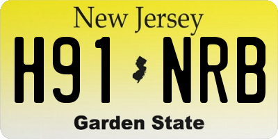 NJ license plate H91NRB