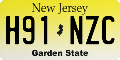 NJ license plate H91NZC