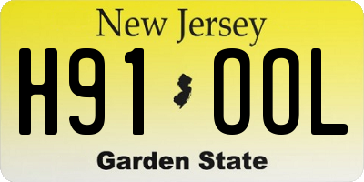 NJ license plate H91OOL
