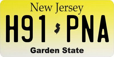 NJ license plate H91PNA