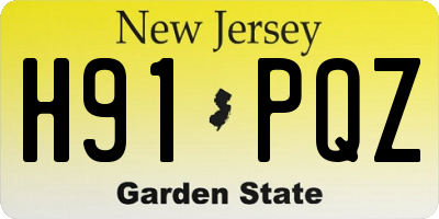 NJ license plate H91PQZ