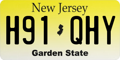 NJ license plate H91QHY