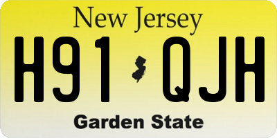 NJ license plate H91QJH