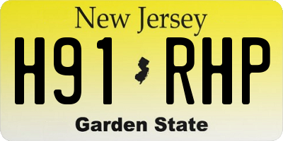 NJ license plate H91RHP