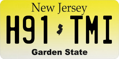NJ license plate H91TMI