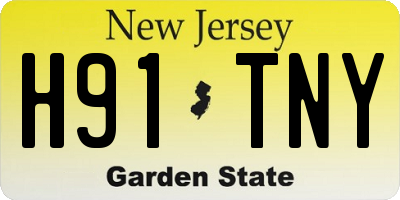 NJ license plate H91TNY