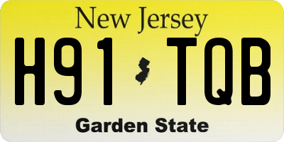 NJ license plate H91TQB
