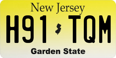 NJ license plate H91TQM