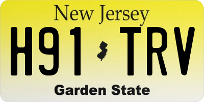 NJ license plate H91TRV