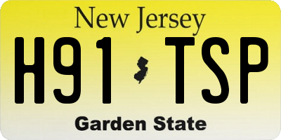 NJ license plate H91TSP