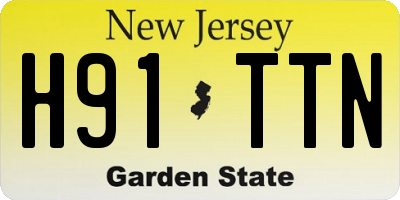 NJ license plate H91TTN