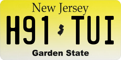 NJ license plate H91TUI