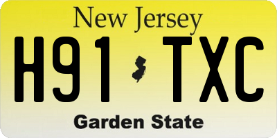 NJ license plate H91TXC