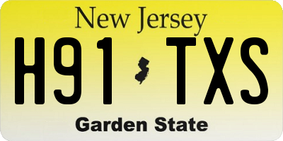 NJ license plate H91TXS