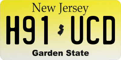 NJ license plate H91UCD