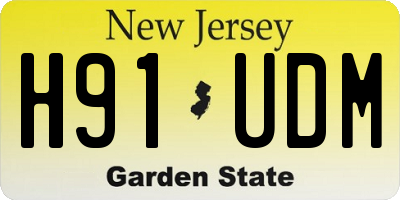 NJ license plate H91UDM