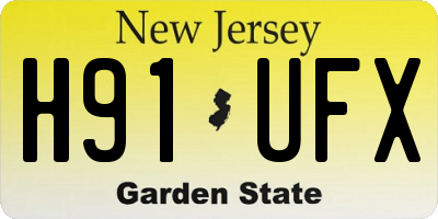 NJ license plate H91UFX