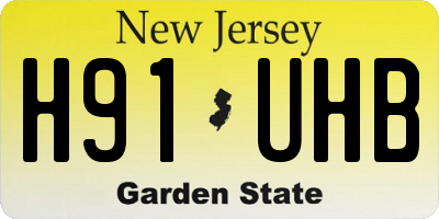 NJ license plate H91UHB