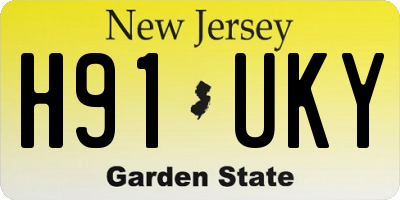 NJ license plate H91UKY