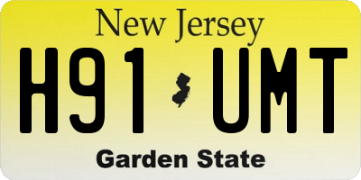 NJ license plate H91UMT