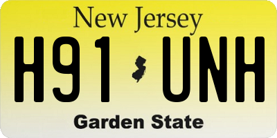 NJ license plate H91UNH