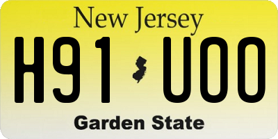 NJ license plate H91UOO