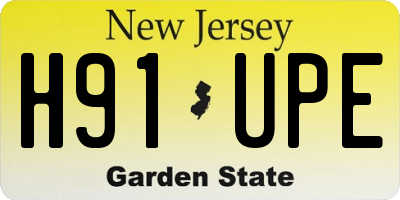 NJ license plate H91UPE
