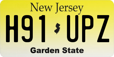 NJ license plate H91UPZ