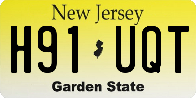 NJ license plate H91UQT