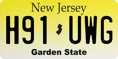 NJ license plate H91UWG